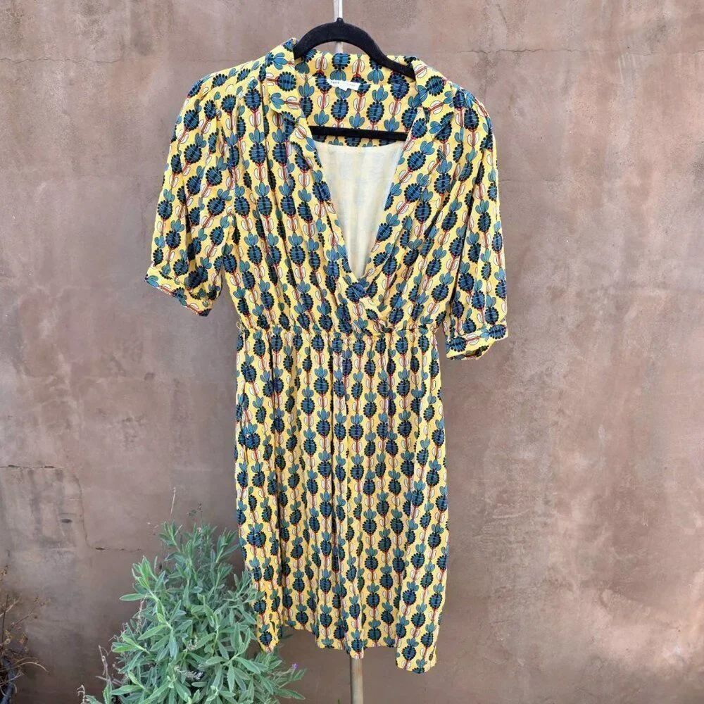 Saint Geraldine retro vibe print shirt dress chore dress